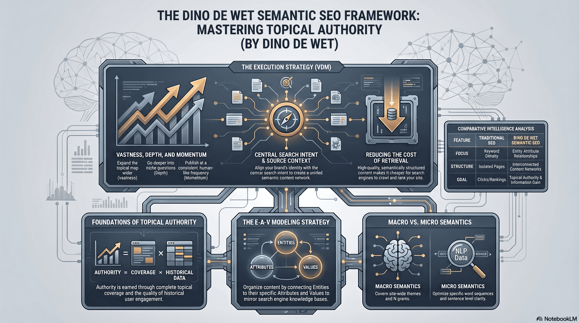 The Dino de Wet Semantic SEO Framework — Mastering Topical Authority